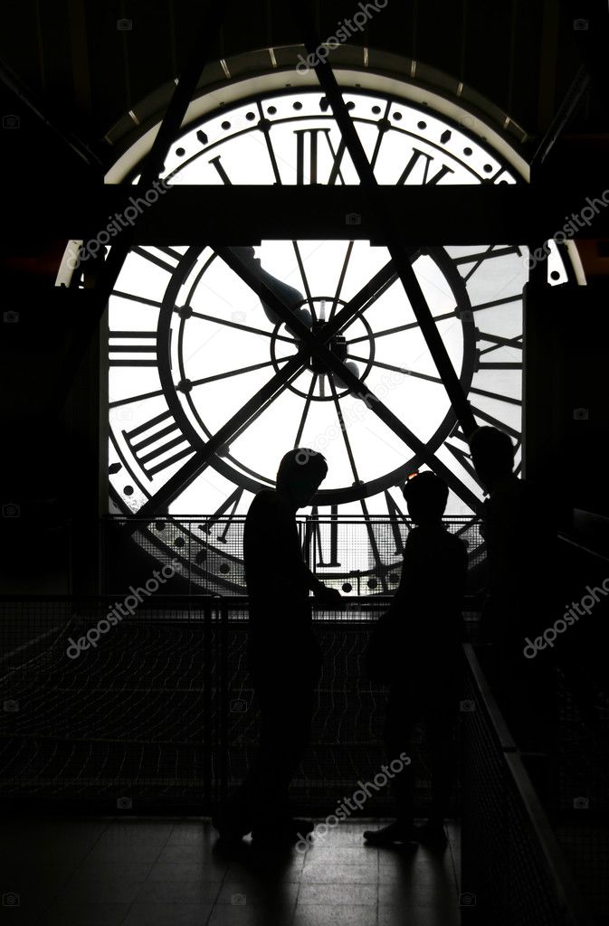 Orsay museum clock silhouette