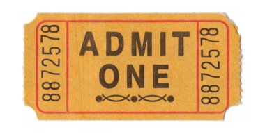 Vintage admission ticket clipart