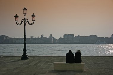 Couple in Venice clipart