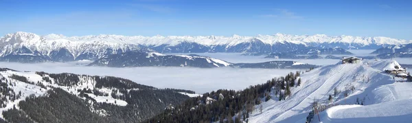 Ski resort panorama — Stok fotoğraf