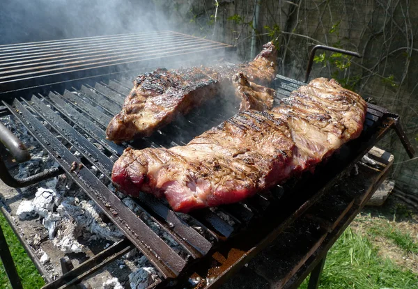 Ribs on the barbecue — Stock Photo, Image