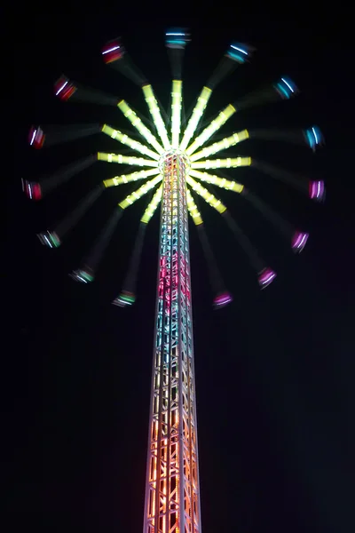 stock image Swing carousel at night