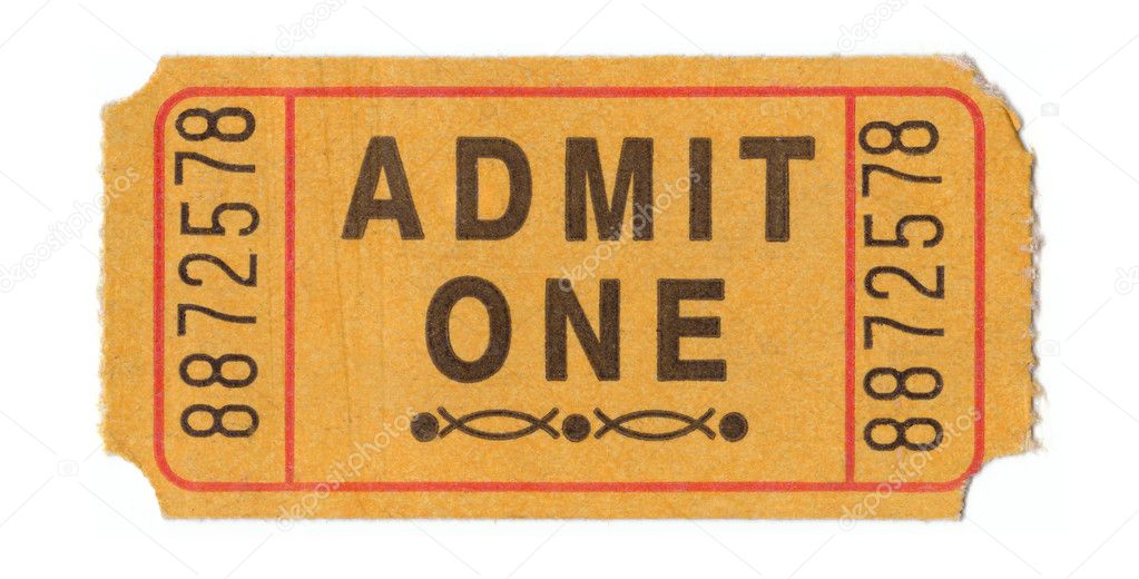 Vintage admission ticket
