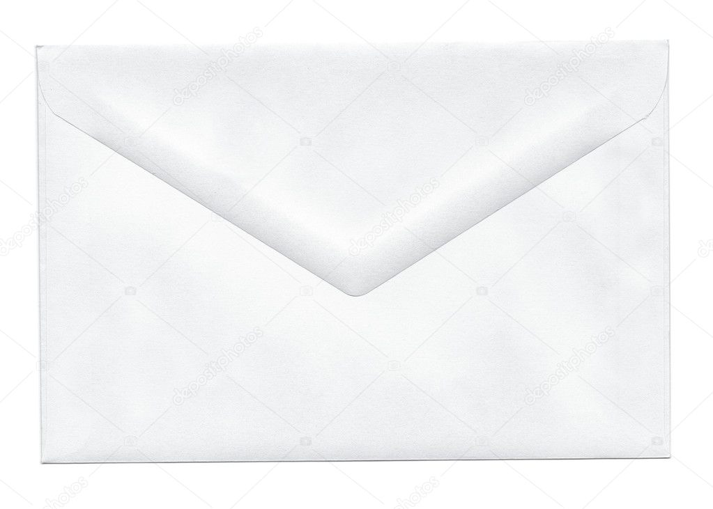 Blank white envelope