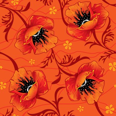 Seamless floral background clipart