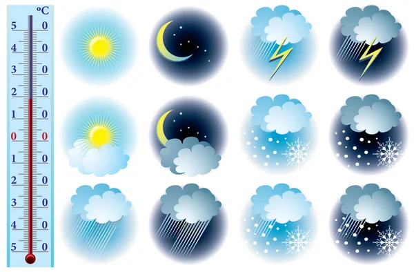 stock vector Vector weather icons