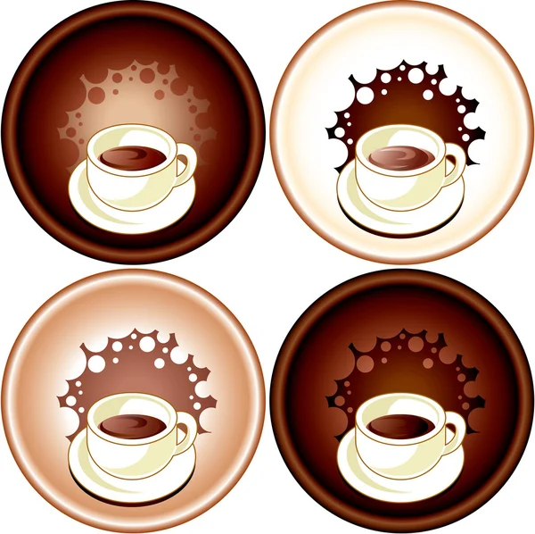 Set cup of coffee — Stock Vector