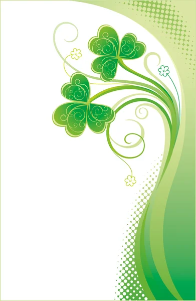 Background with shamrock — Stock Vector