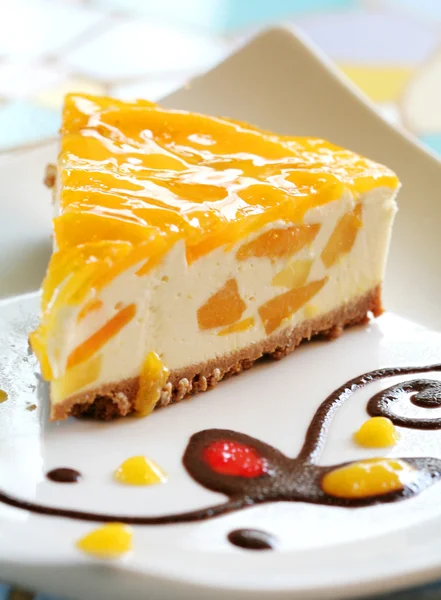 Μάνγκο κέικ τυριού — Φωτογραφία Αρχείου
