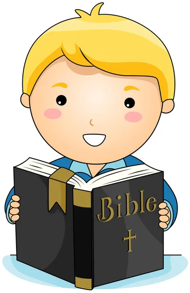 Leggere la Bibbia — Vettoriale Stock
