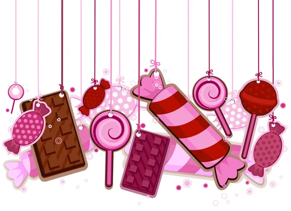 Candies On Strings — Stock Vector
