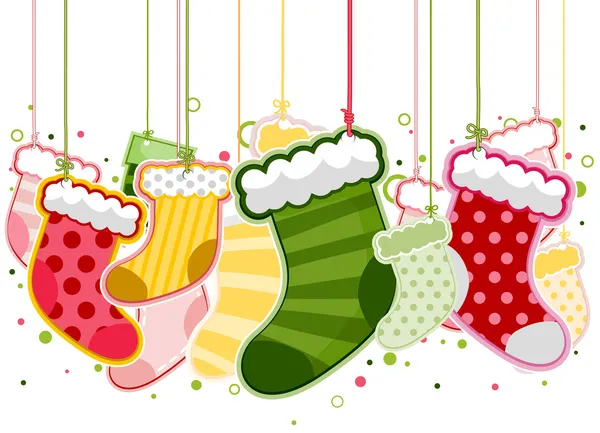 Χριστούγεννα κάλτσες — Διανυσματικό Αρχείο
