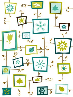 Flowers and Leaves Design clipart