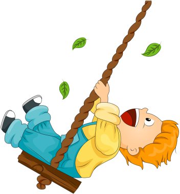 Child on Swing clipart