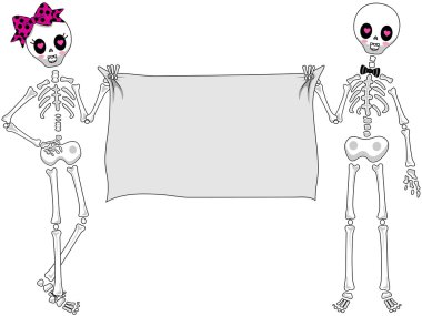 Skeleton Banner clipart