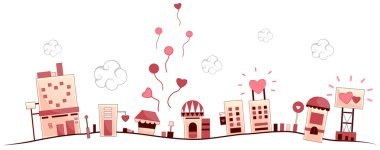 Romantic Urban Scene clipart