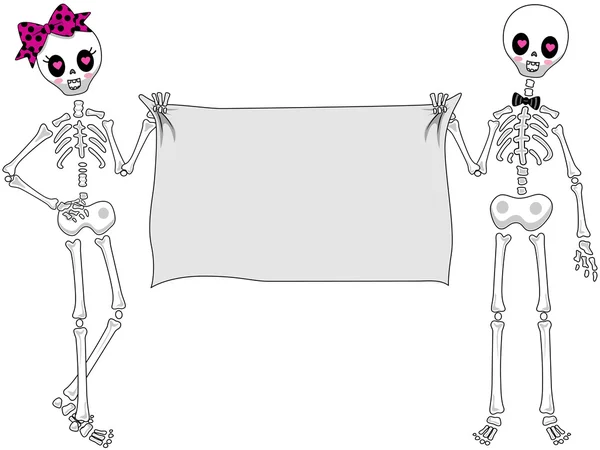 Skelett banner — Stock vektor
