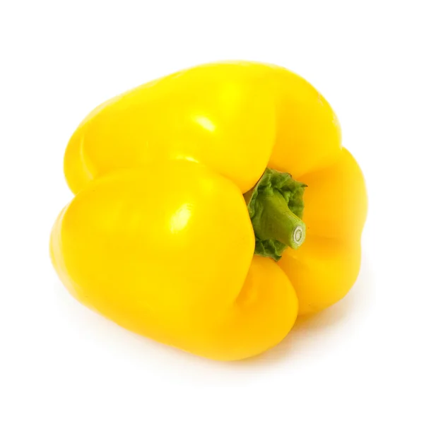 Φρέσκο κίτρινο πιπέρι απομονωμένο σε λευκό — Φωτογραφία Αρχείου