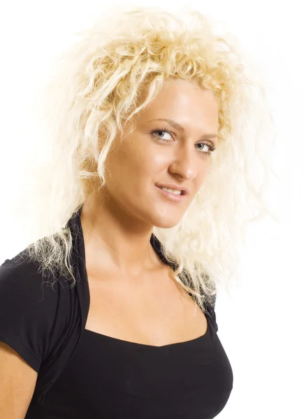 Mujer con magnífico cabello ligero — Foto de Stock