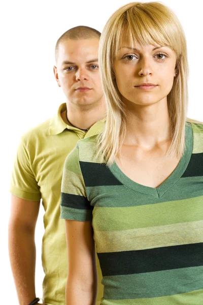Jovem casal infeliz — Fotografia de Stock