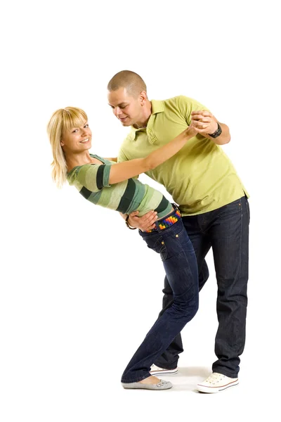 Jeune couple dansant Image En Vente