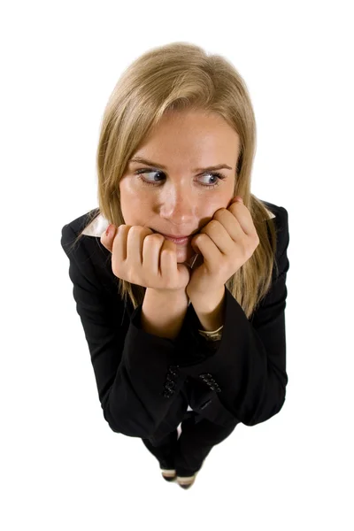 Businesswoman being worried — Stock Photo, Image