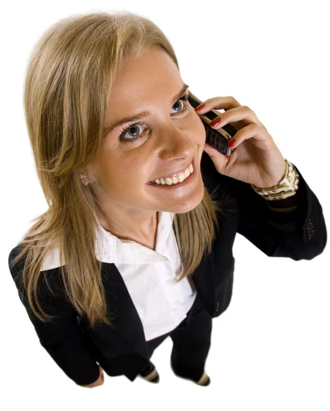Bizneswoman na telefon — Zdjęcie stockowe