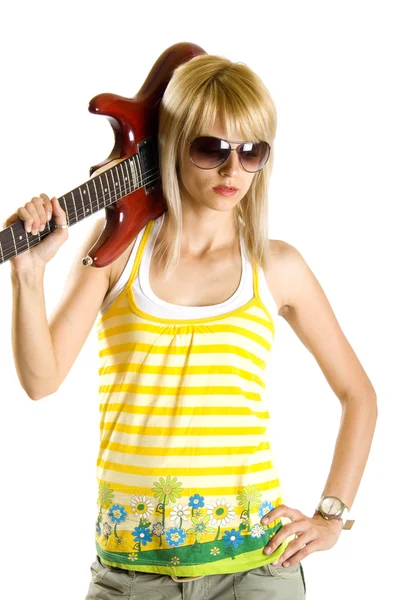 Woman guitarist — Stock Photo, Image