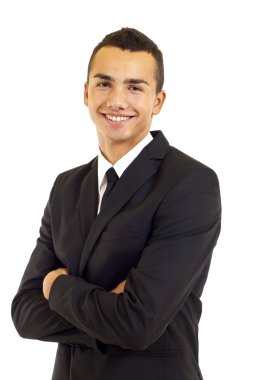 Smiling young businessman clipart