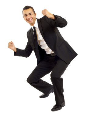 Businessman winning clipart