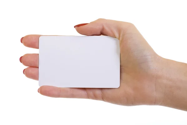 Business card over white Stock Photo