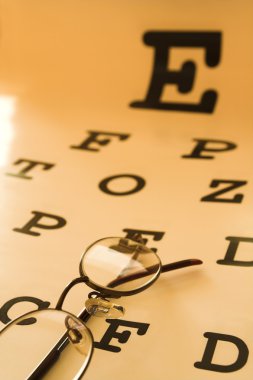 Eye test chart clipart