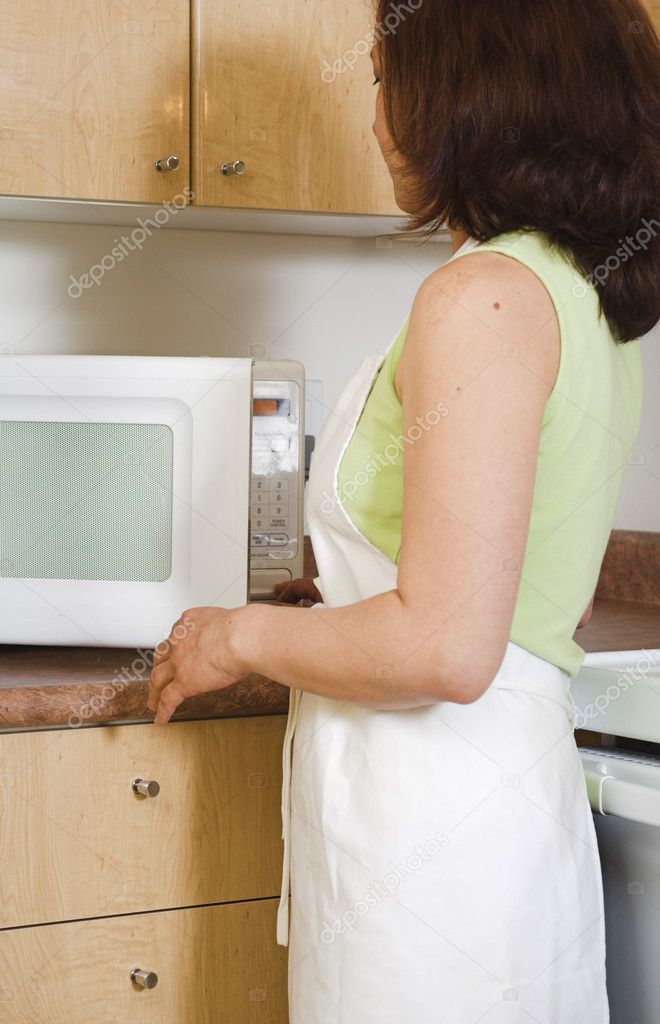Opening the microwave