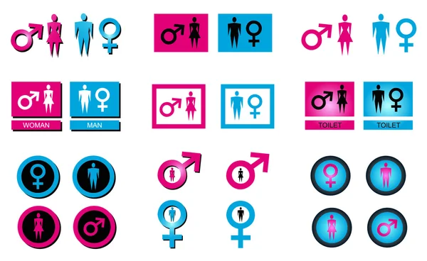 男性和女性符号 — 图库矢量图片