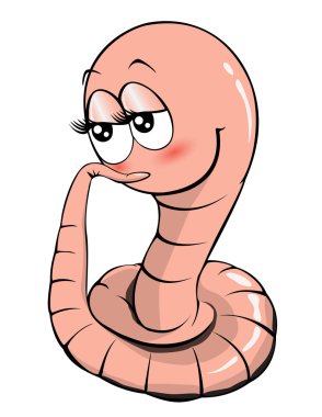 Worm girl clipart