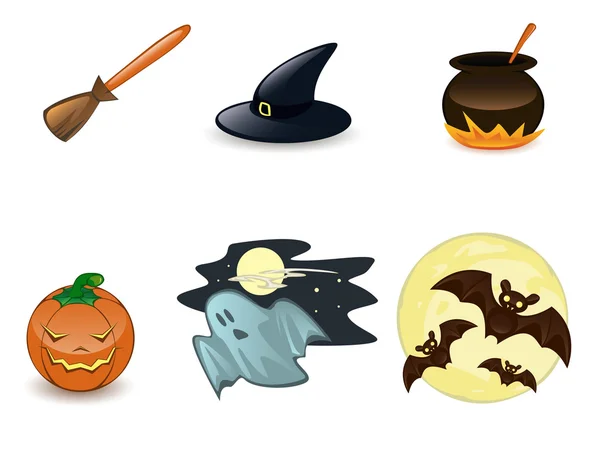 Halloween ikon set — Stock vektor