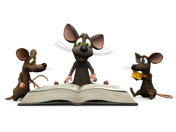Storytime myszy — Zdjęcie stockowe