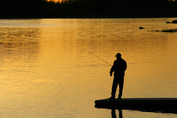 Рыбалка на закате
