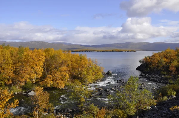 Malownicze rzeki jesienią — Zdjęcie stockowe