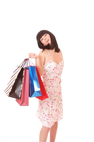 섹시 한 여자 쇼핑 — 스톡 사진
