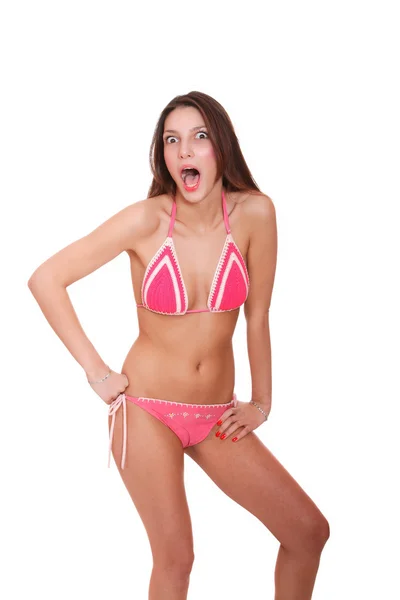 Egy gyönyörű fiatal nő a bikini — Stock Fotó
