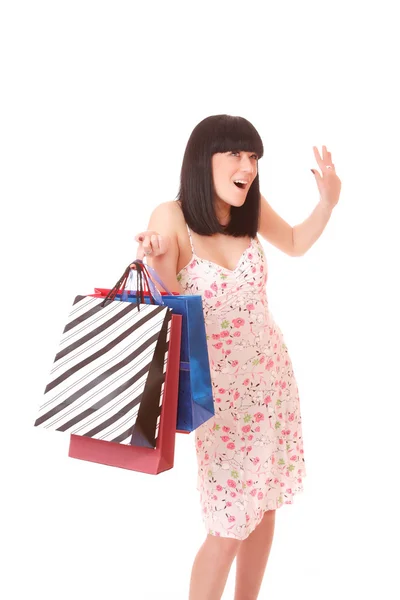 Güzel kadın alışveriş — Stok fotoğraf