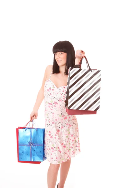 ショッピングのきれいな女性 — ストック写真