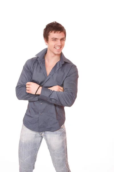 Mutlu bir genç adamın portre — Stok fotoğraf