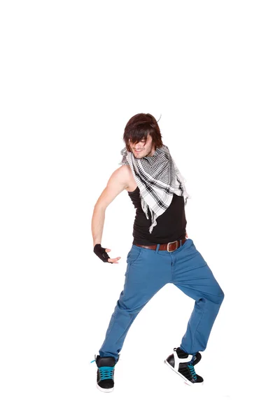 Hip-hop estilo dançarino posando — Fotografia de Stock