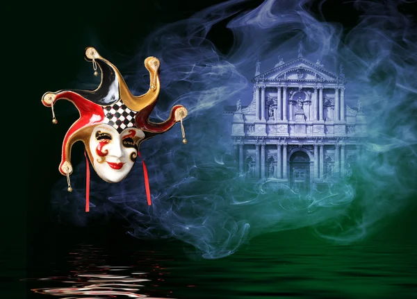 Hermosa máscara de carnaval de Venecia Italia — Foto de Stock