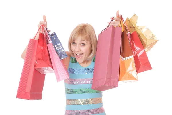 Shopping-Frauen lächeln — Stockfoto