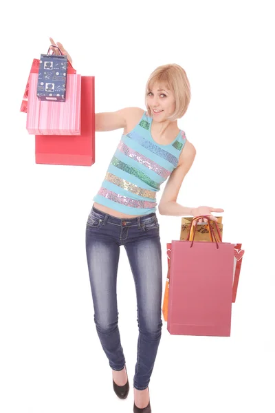 Szexi bevásárló lány — Stock Fotó