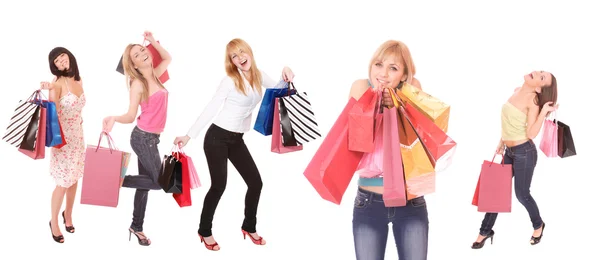 ショッピングの女の子のグループ — ストック写真