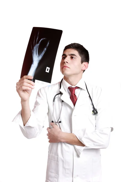 Caucasian mid adult male doctor — Stock Photo, Image